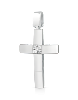 Croce Purezza Divina in Oro Bianco 18k SG28726