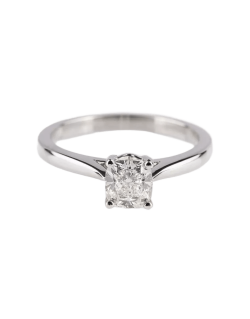Anello Chopard Diamante Naturale Cushion 1 carato D-VS1