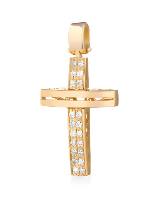 Croce Splendore Dorato in Oro Giallo 18k SG11953