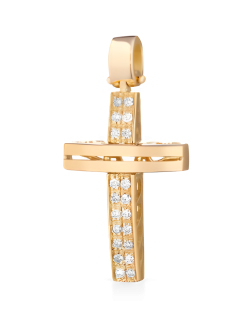 Croce Splendore Dorato in Oro Giallo 18k SG11953