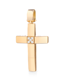 Croce Fede Radiosa in Oro Giallo 18k SG93640