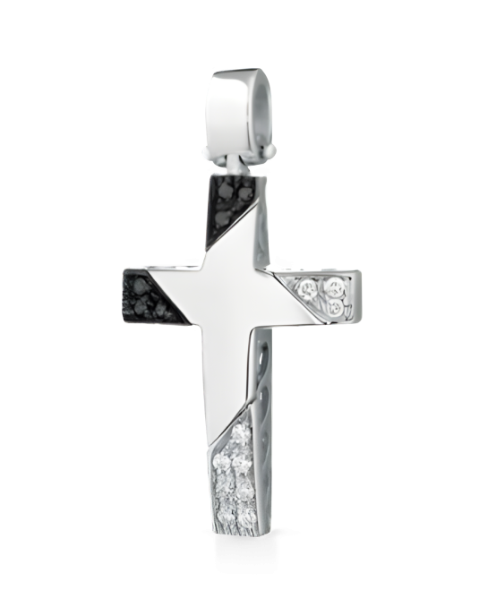 Croce Luce e Ombra in Oro Bianco 18k SG36139