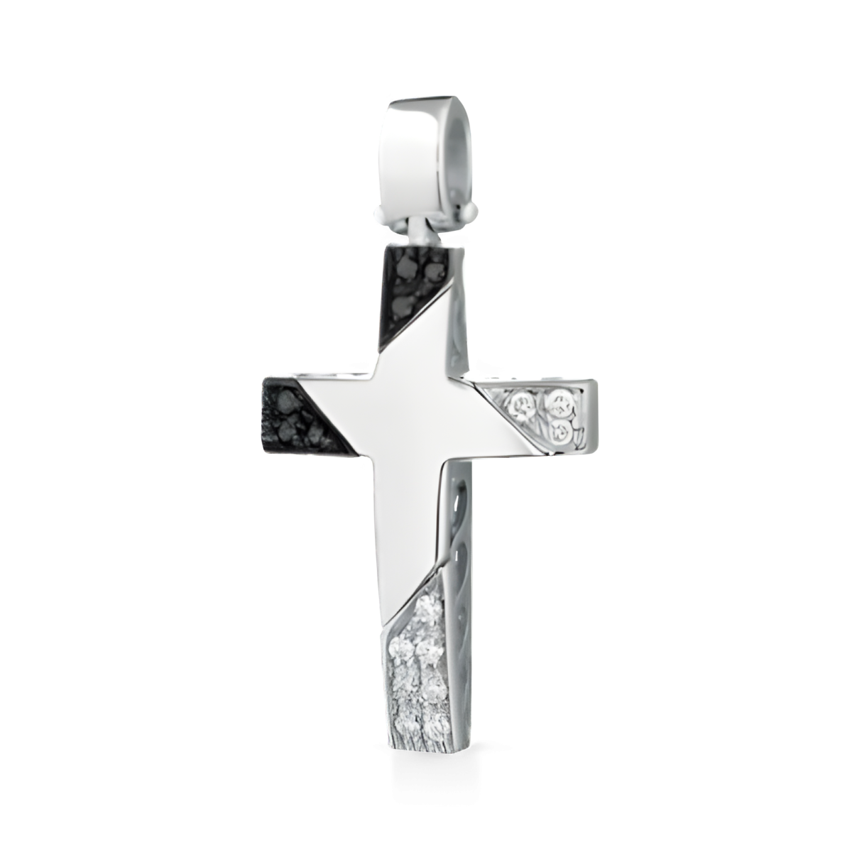 Croce Luce e Ombra in Oro Bianco 18k SG36139
