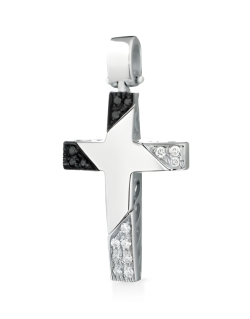 Croce Luce e Ombra in Oro Bianco 18k SG36139