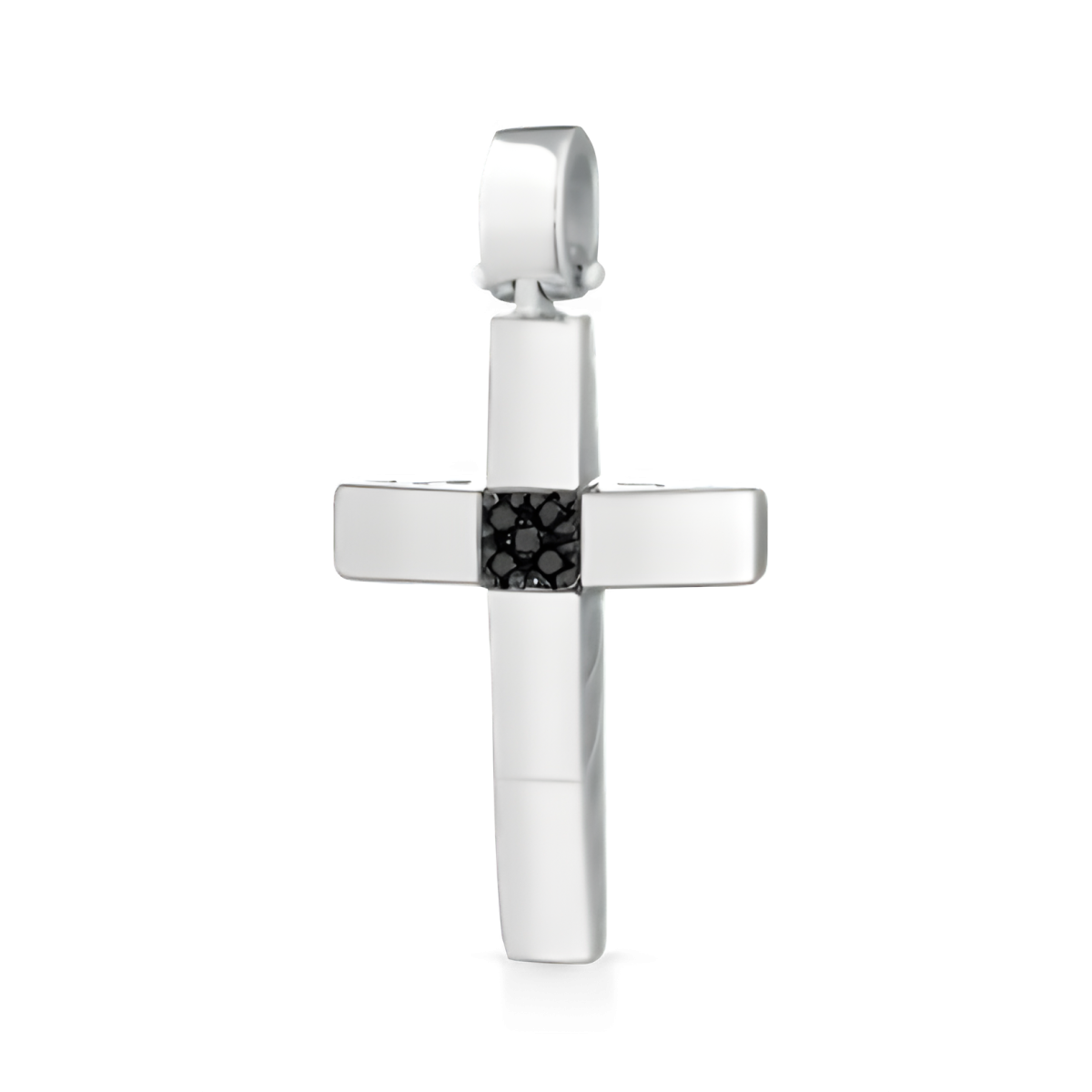 Croce Essenza Nera in Oro Bianco 18k SG10798