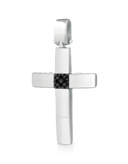 Croce Essenza Nera in Oro Bianco 18k SG10798