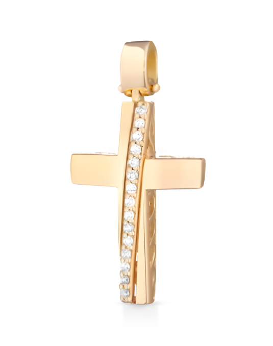 Croce Fede Splendente in Oro Giallo 18k SG85726