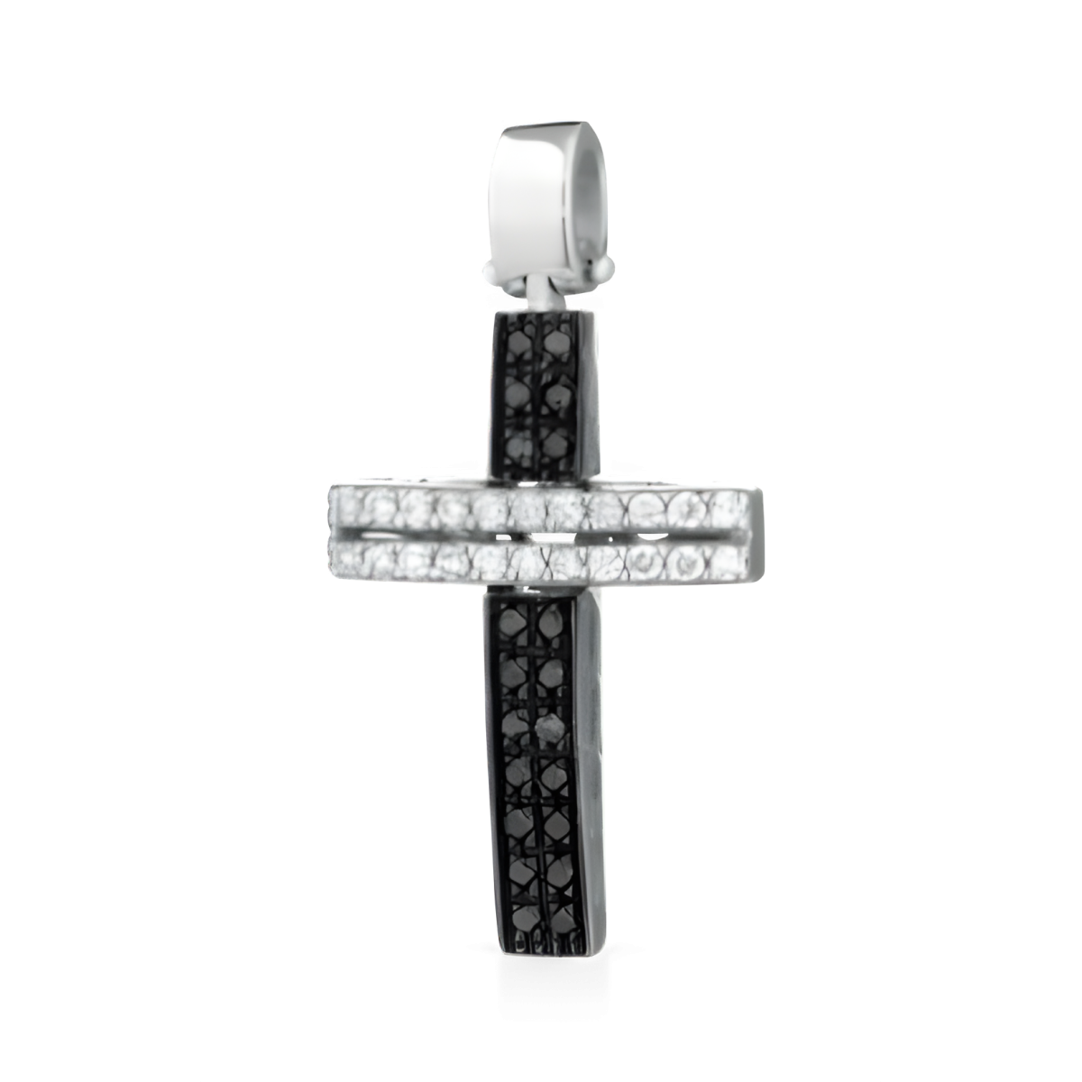 Croce Contrasto Divino in Oro Bianco 18k SG35575