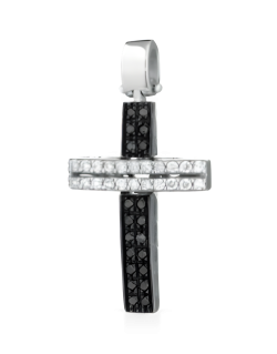 Croce Contrasto Divino in Oro Bianco 18k SG35575