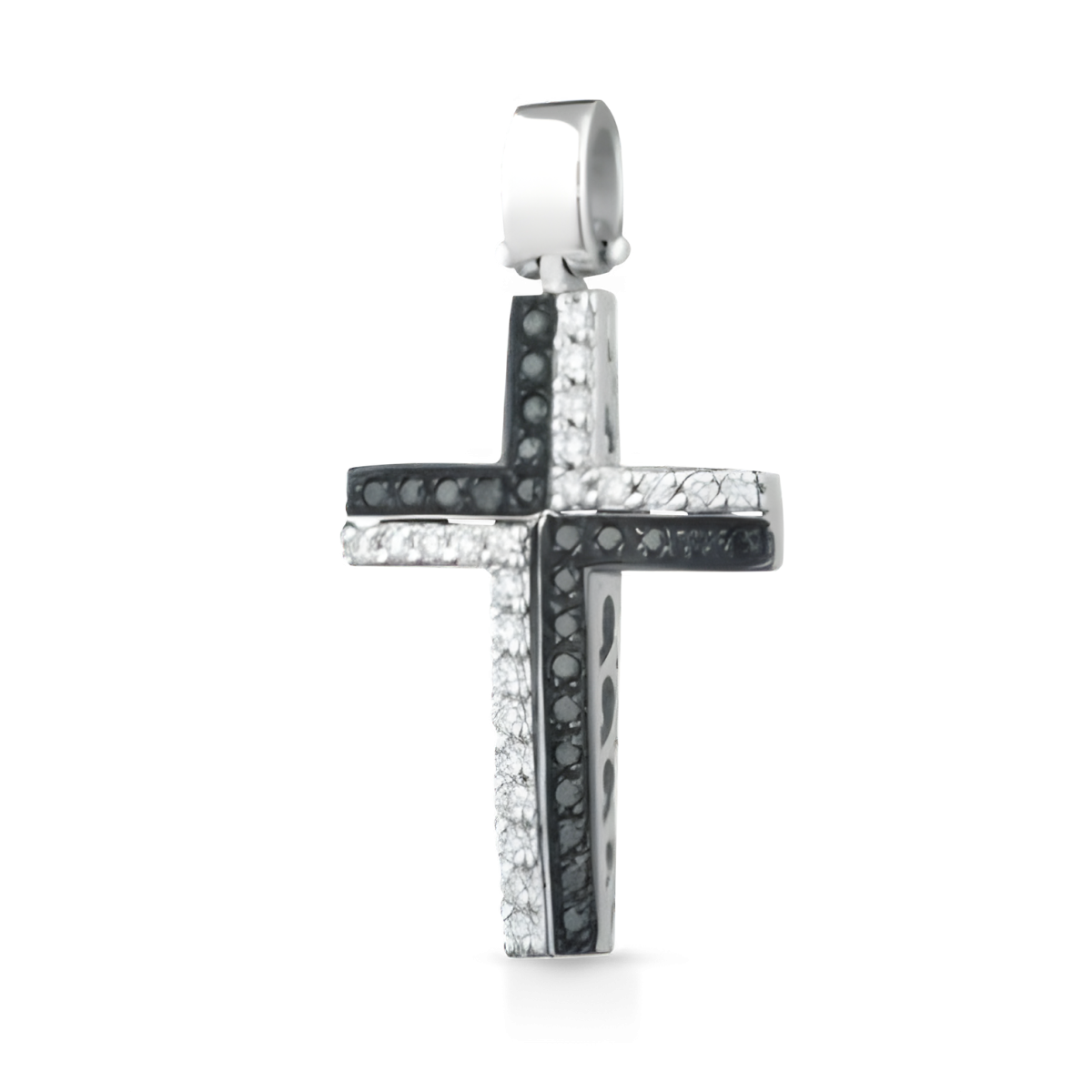 Croce Dual Brilliance in Oro Bianco 18k SG24885