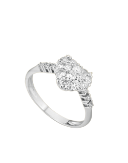Anello Cuore Infinito in Oro Bianco 18k SG36697