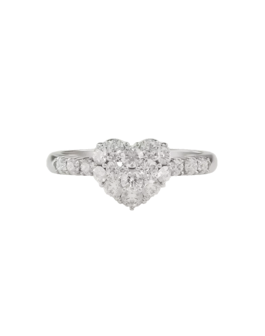 Anello Cuore Infinito in Oro Bianco 18k SG36697