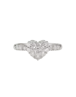 Anello Cuore Infinito in Oro Bianco 18k SG36697