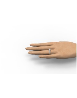 Anello Solitario Splendore Unico in Oro Bianco 18k SG48585