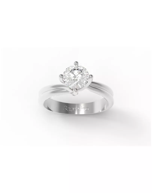 Anello Solitario Splendore d'Amore in Oro Bianco 18k SG92400