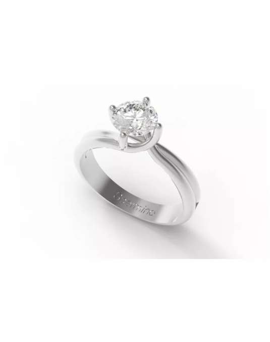 Anello Solitario Splendore d'Amore in Oro Bianco 18k SG92400