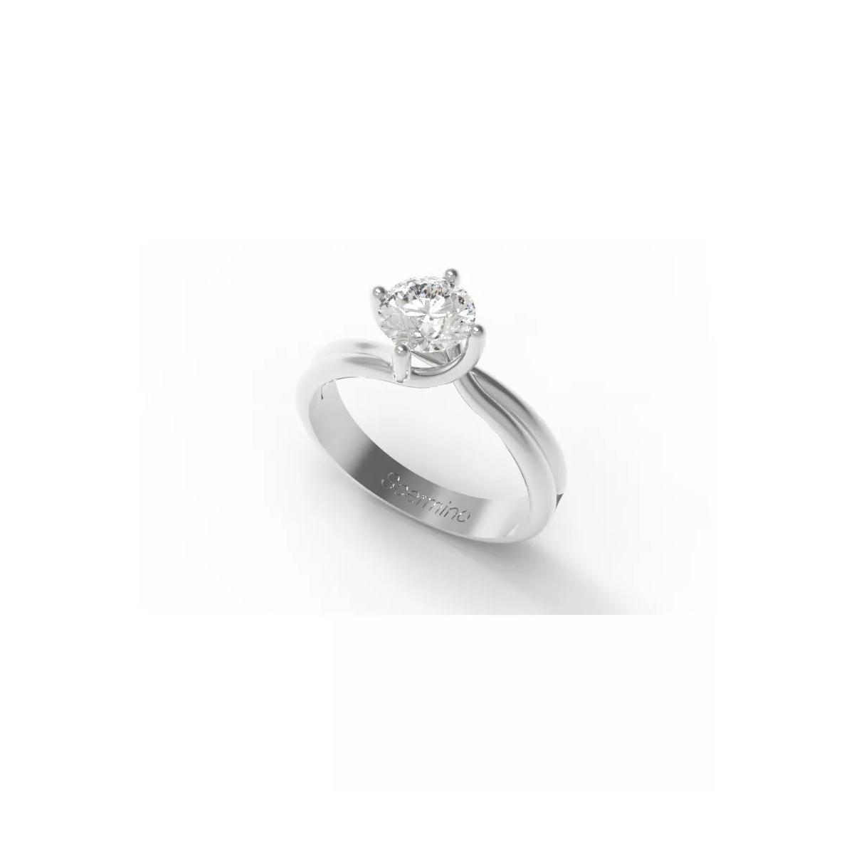 Anello Solitario Splendore d'Amore in Oro Bianco 18k SG92400