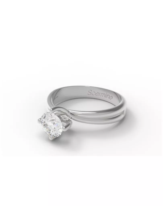 Anello Solitario Splendore d'Amore in Oro Bianco 18k SG92400