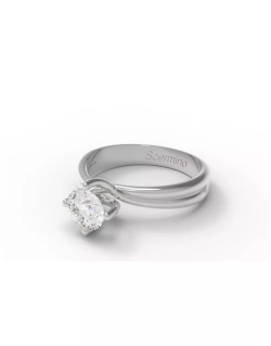 Anello Solitario Splendore d'Amore in Oro Bianco 18k SG92400