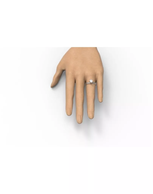 Anello Solitario Splendore d'Amore in Oro Bianco 18k SG92400