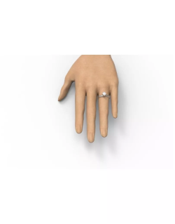 Anello Solitario Splendore d'Amore in Oro Bianco 18k SG92400