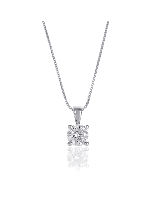 Ciondolo Solitario Luce Pura in Oro Bianco 18k SG53847