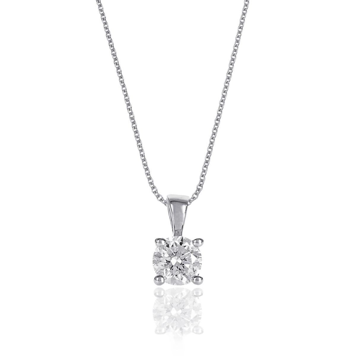 Ciondolo Solitario Luce Pura in Oro Bianco 18k SG53847