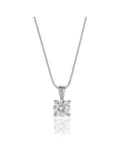 Ciondolo Solitario Luce Pura in Oro Bianco 18k SG53847