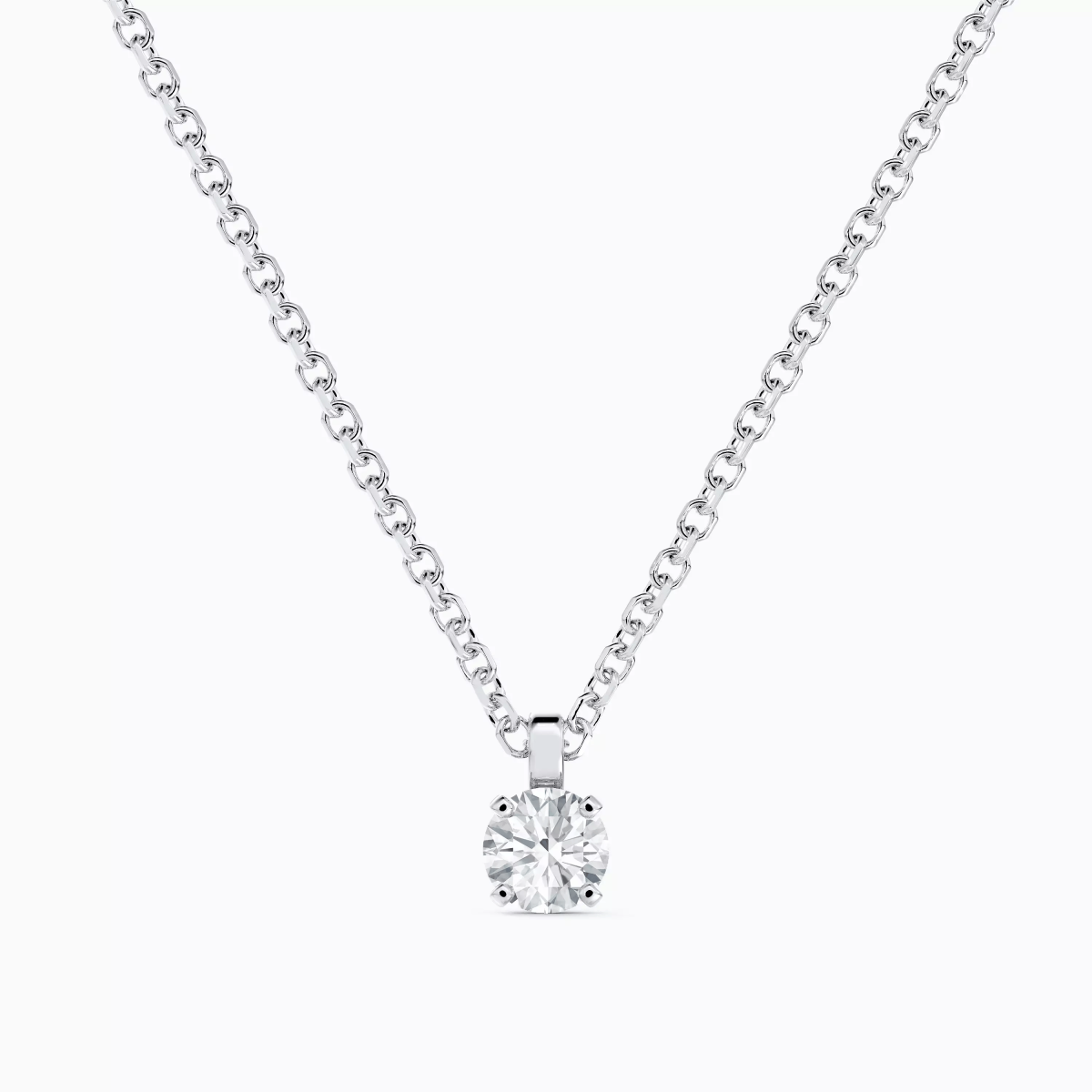 Ciondolo Solitario Essenza di Luce in Oro Bianco 18k SG46311