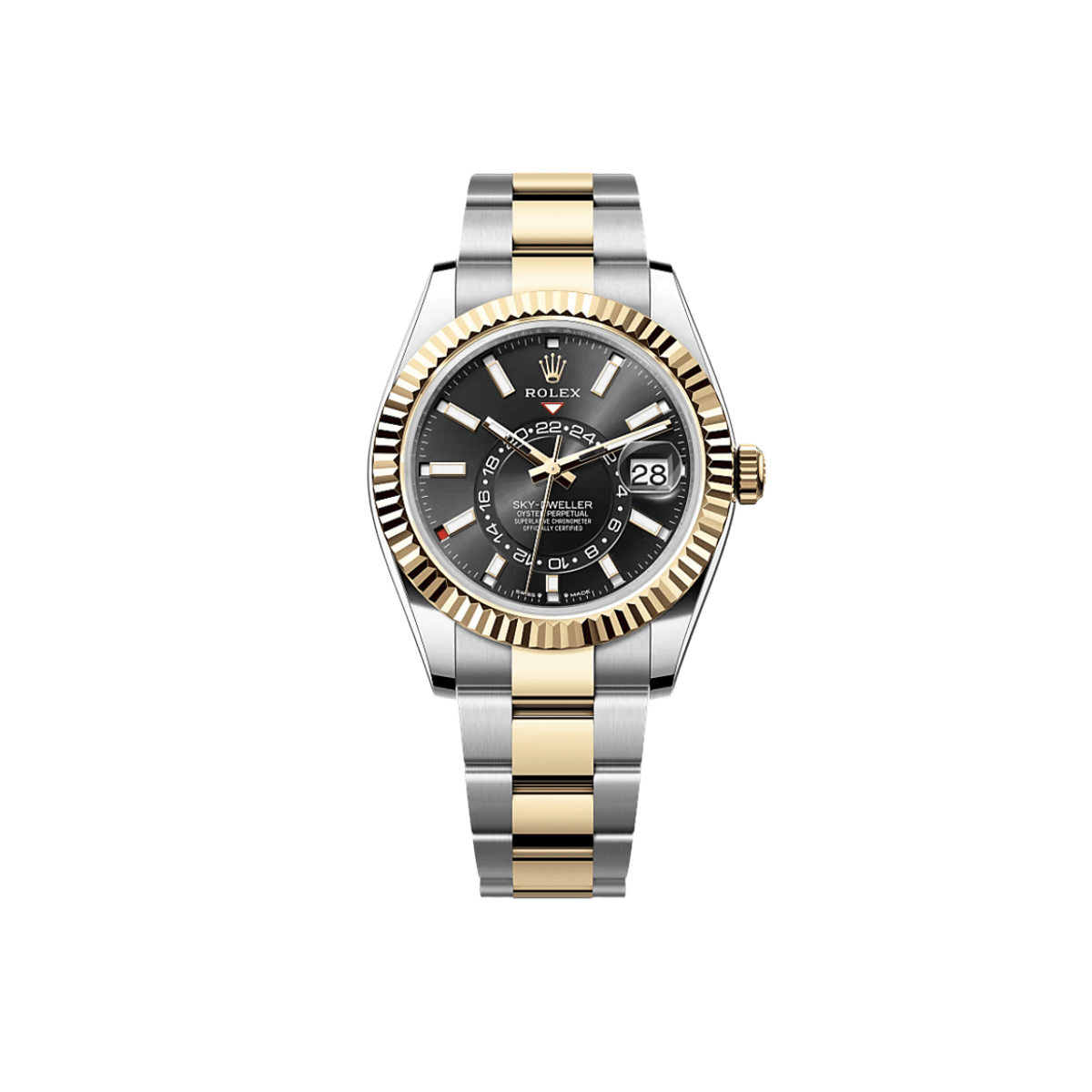 Rolex Sky-Dweller Eleganza Rolesor con Quadrante Nero Vivo SG82622