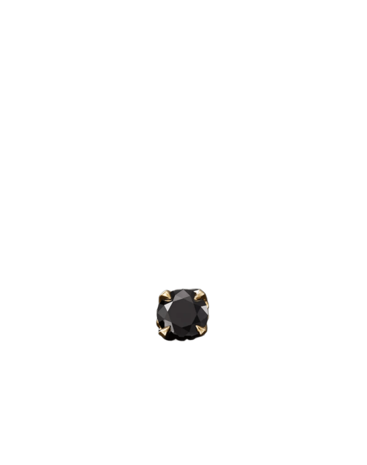 SG74315 Orecchino da uomo in oro giallo 18k con diamante nero certificato