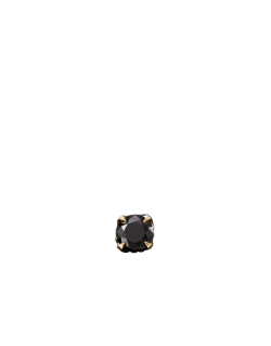 SG74315 Orecchino da uomo in oro giallo 18k con diamante nero certificato