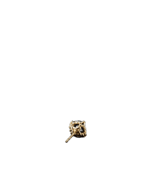 SG74315 Orecchino da uomo in oro giallo 18k con diamante nero certificato