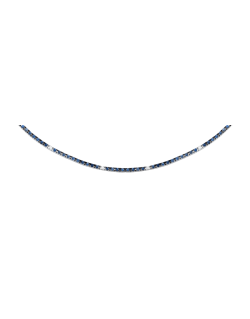 Collana Tennis Zaffiri Blu e Diamanti Bianchi SG06915