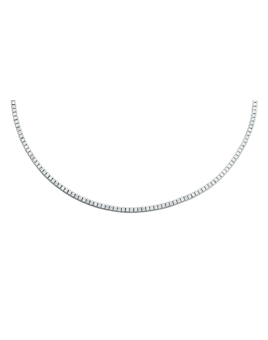 Collana Tennis Tornita con Diamanti Bianchi SG93318