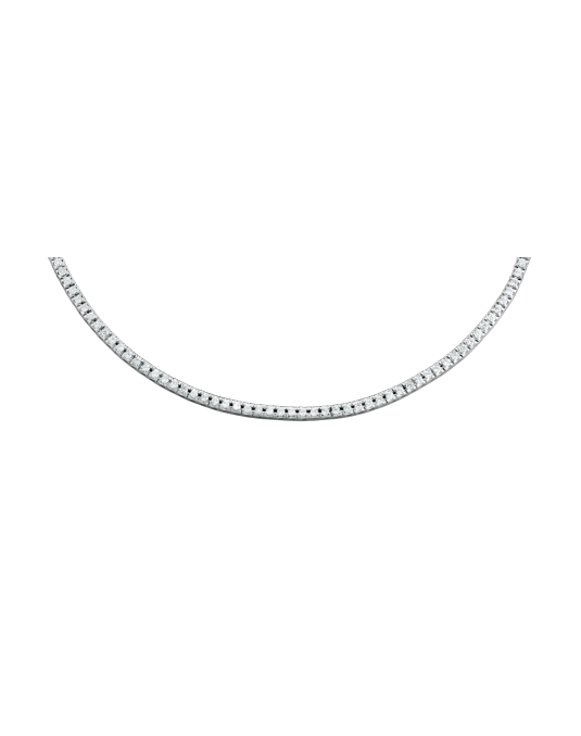 Collana Tennis Filo di Luce in Oro Bianco e Diamanti Naturali SG52372