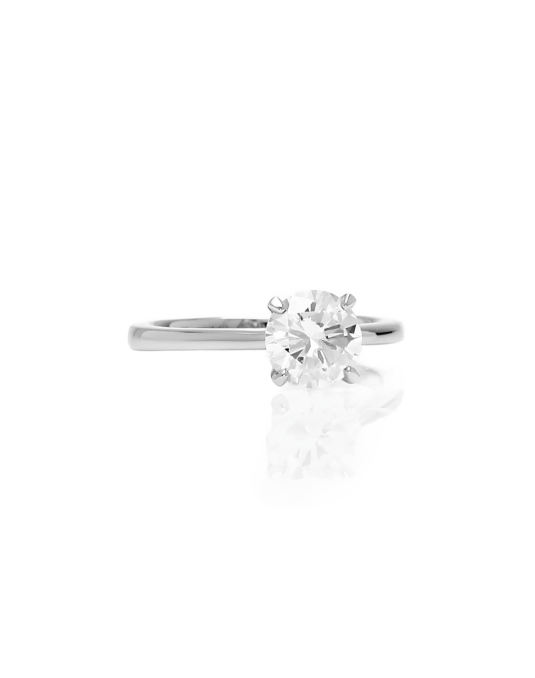 Solitario Di Anniversario oro bianco 18k diamante 0.80 ct