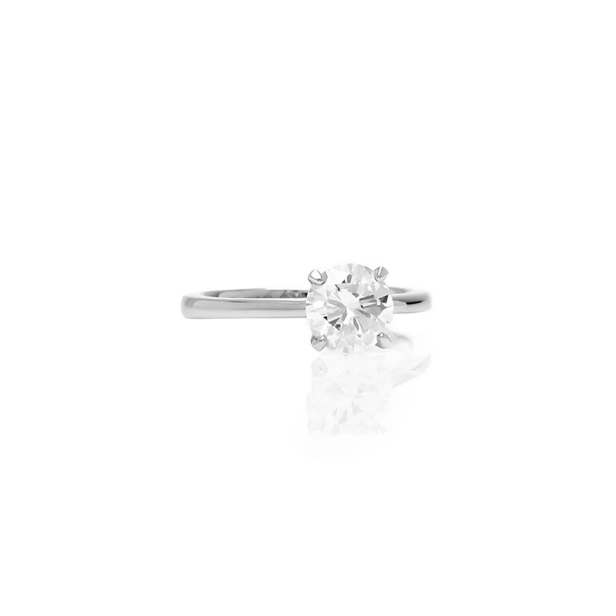 Solitario Di Anniversario oro bianco 18k diamante 0.80 ct