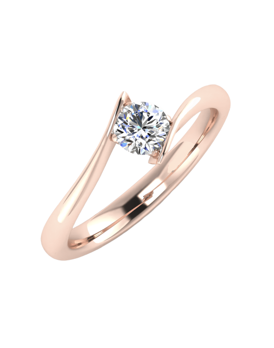 Solitario Modello Cartier in Oro Rosa – 0.35 ct SG79312