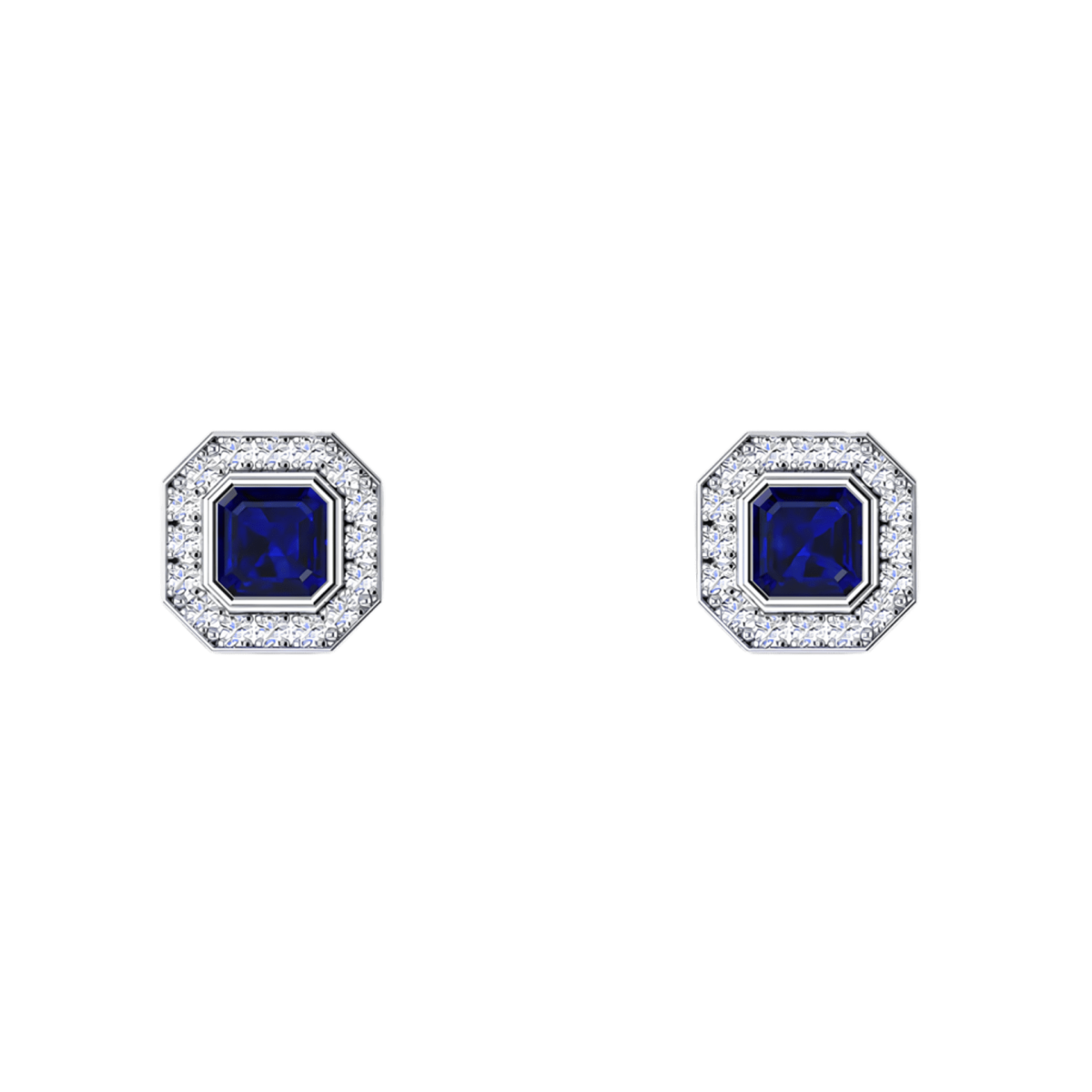Orecchini Blue Royal Halo SG72248