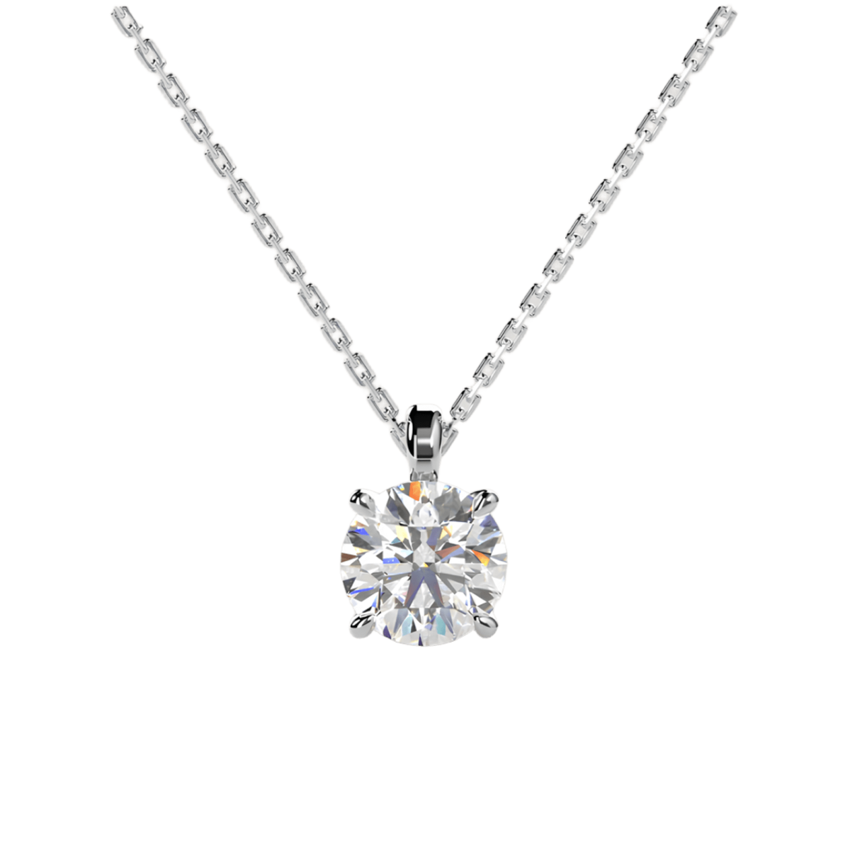 Ciondolo Punto Luce Diamante Oro Bianco 18k SG22812