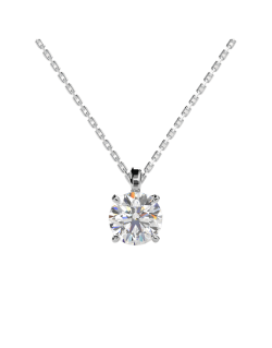 Ciondolo Punto Luce Diamante Oro Bianco 18k SG22812
