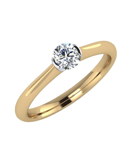 Anello Solitario Luce Dorata in Oro Giallo 18k SG85046