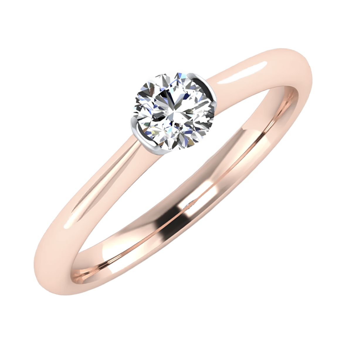 Solitario Rosa Eterno in Oro Rosa 18k SG59597