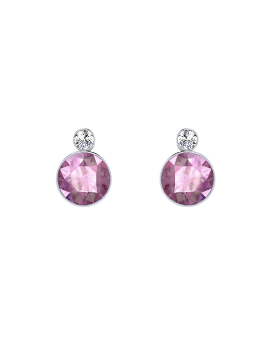 Orecchini Rosa Serenità con Zaffiri Rosa e Diamanti Naturali SG67625