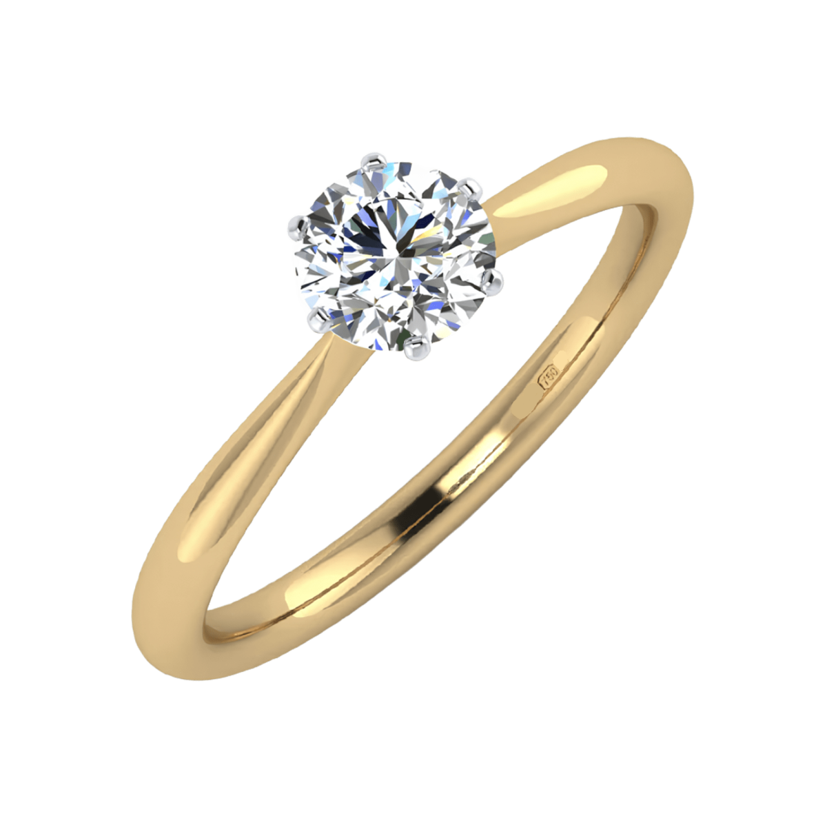 Solitario Modello Tiffany in Oro Giallo 18k SG25538