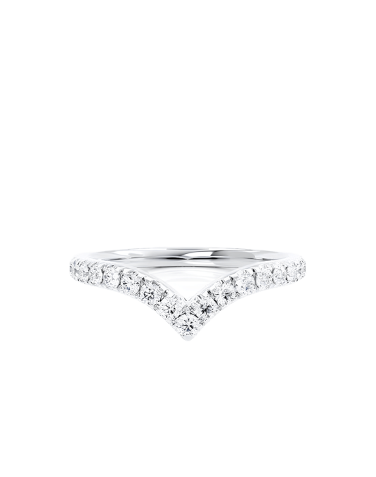 Eternity V-Crown in Oro Bianco 18k SG18501