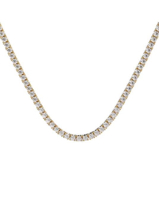 Collana Tennis Modello Tiffany in Oro Giallo 18k SG23434