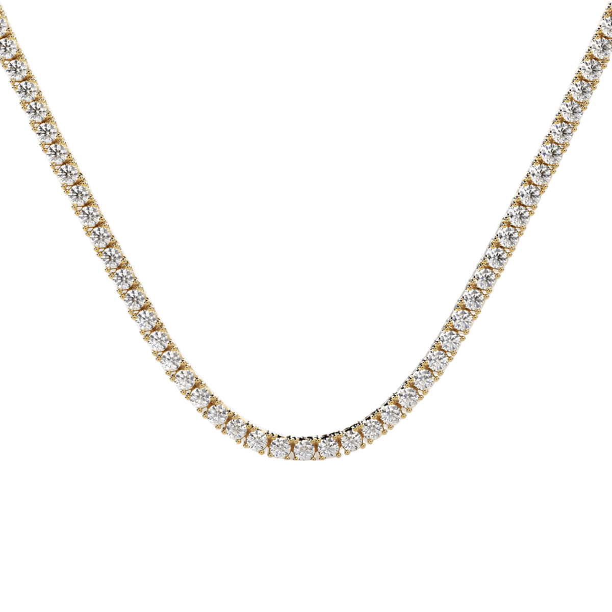 Collana Tennis Modello Tiffany in Oro Giallo 18k SG23434