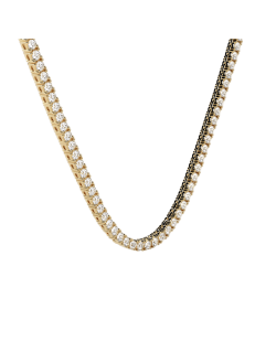 Collana Tennis Modello Tiffany in Oro Giallo 18k SG23434